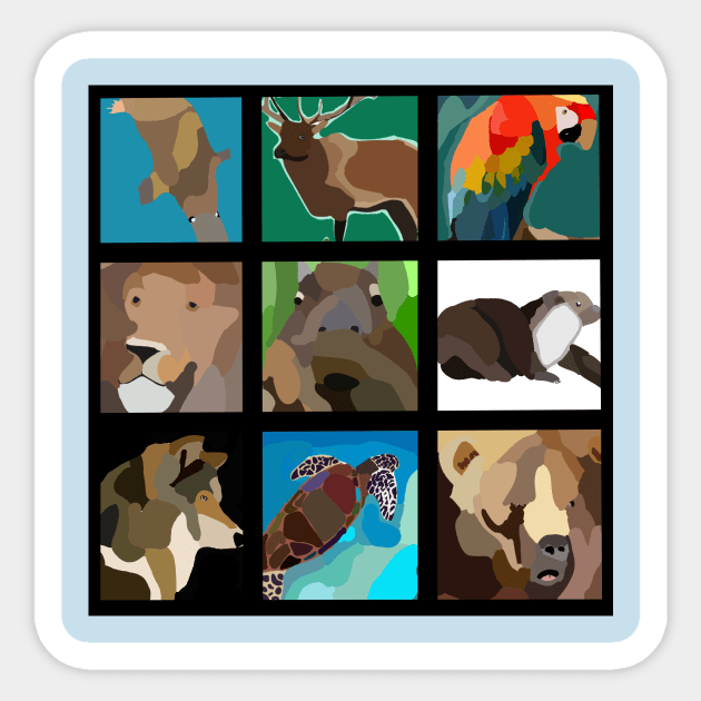 Animal Art Sticker by ilikeyourhair